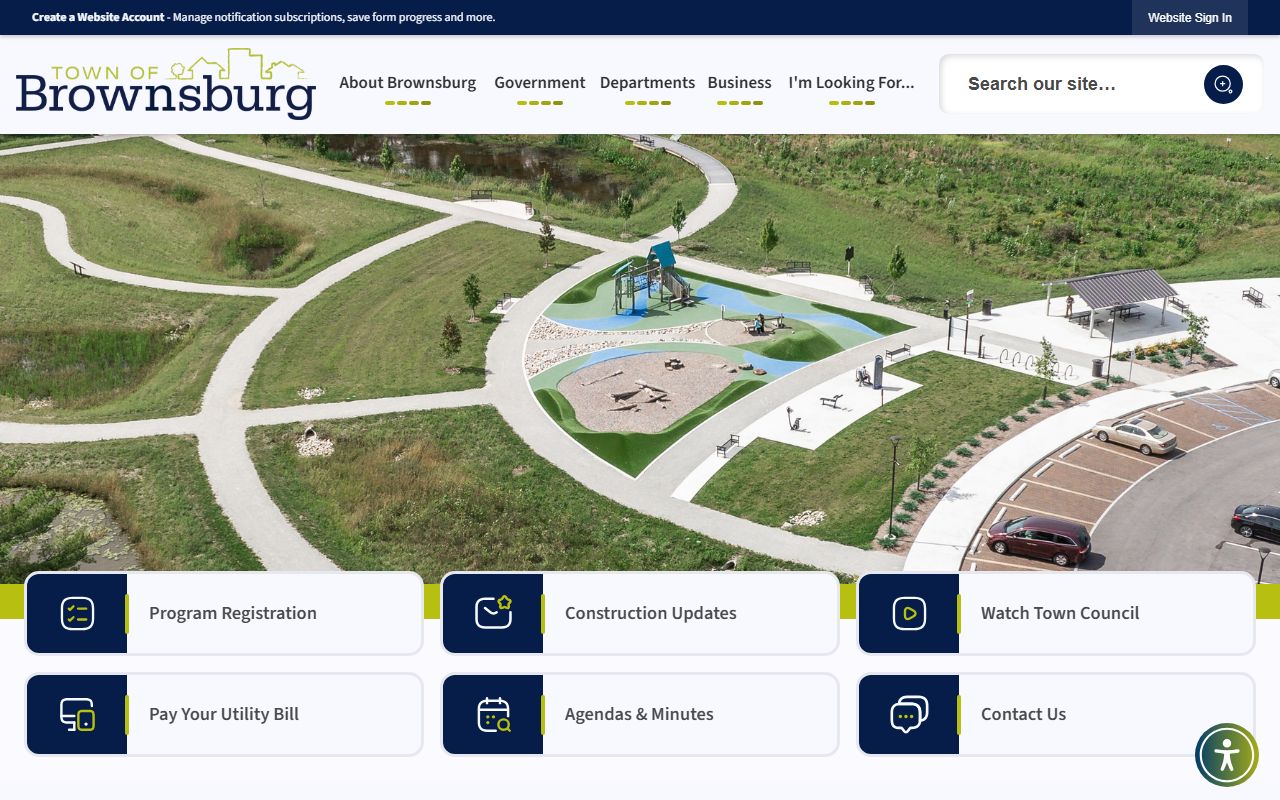 Brownsburg Indiana city government website for bankruptcy records information