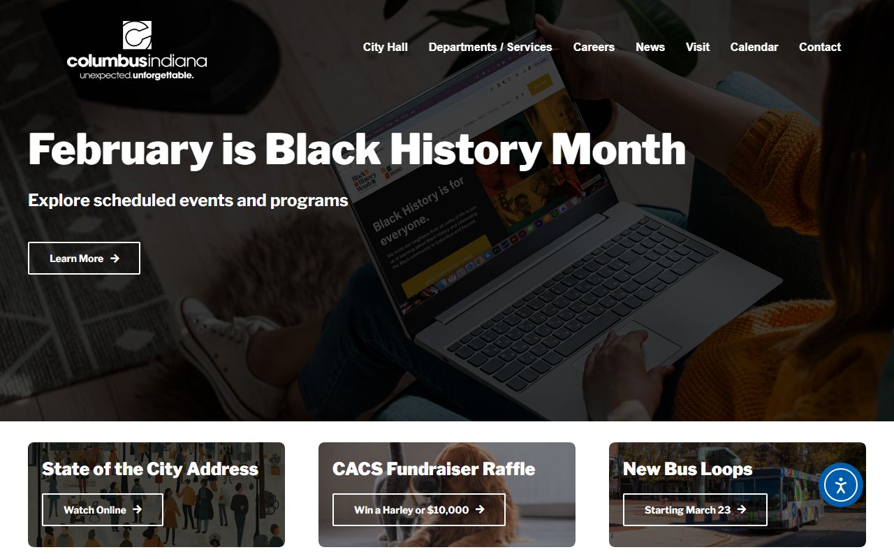 Columbus Indiana city government website for bankruptcy records information