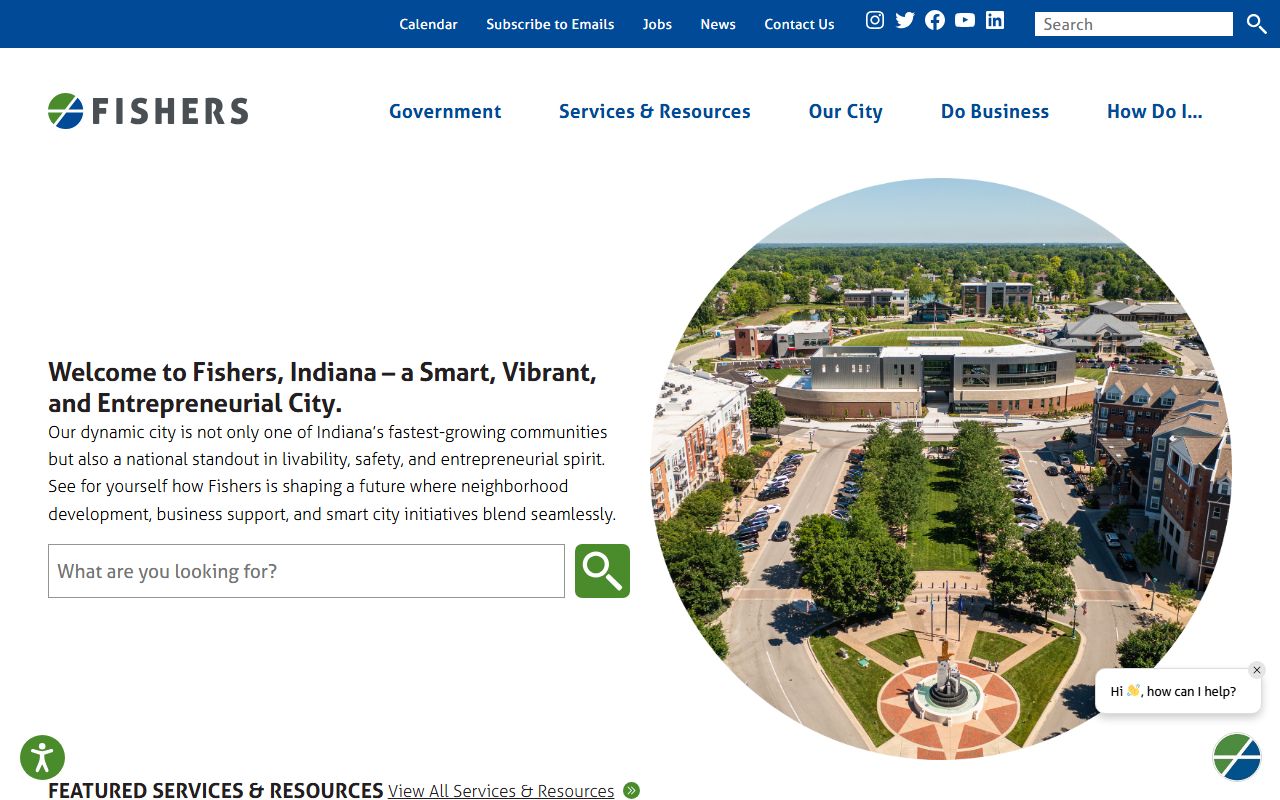 Fishers Indiana city government homepage for bankruptcy records information