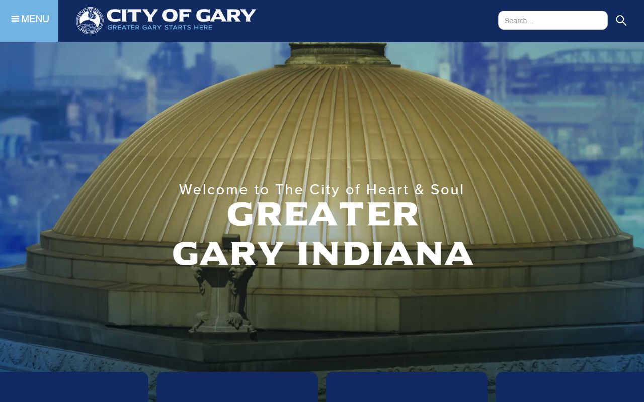 Gary Indiana city government homepage for bankruptcy records information