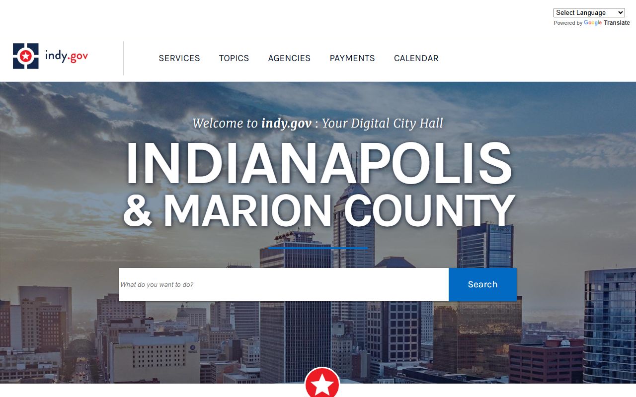 Indianapolis Indiana city government portal for bankruptcy records information