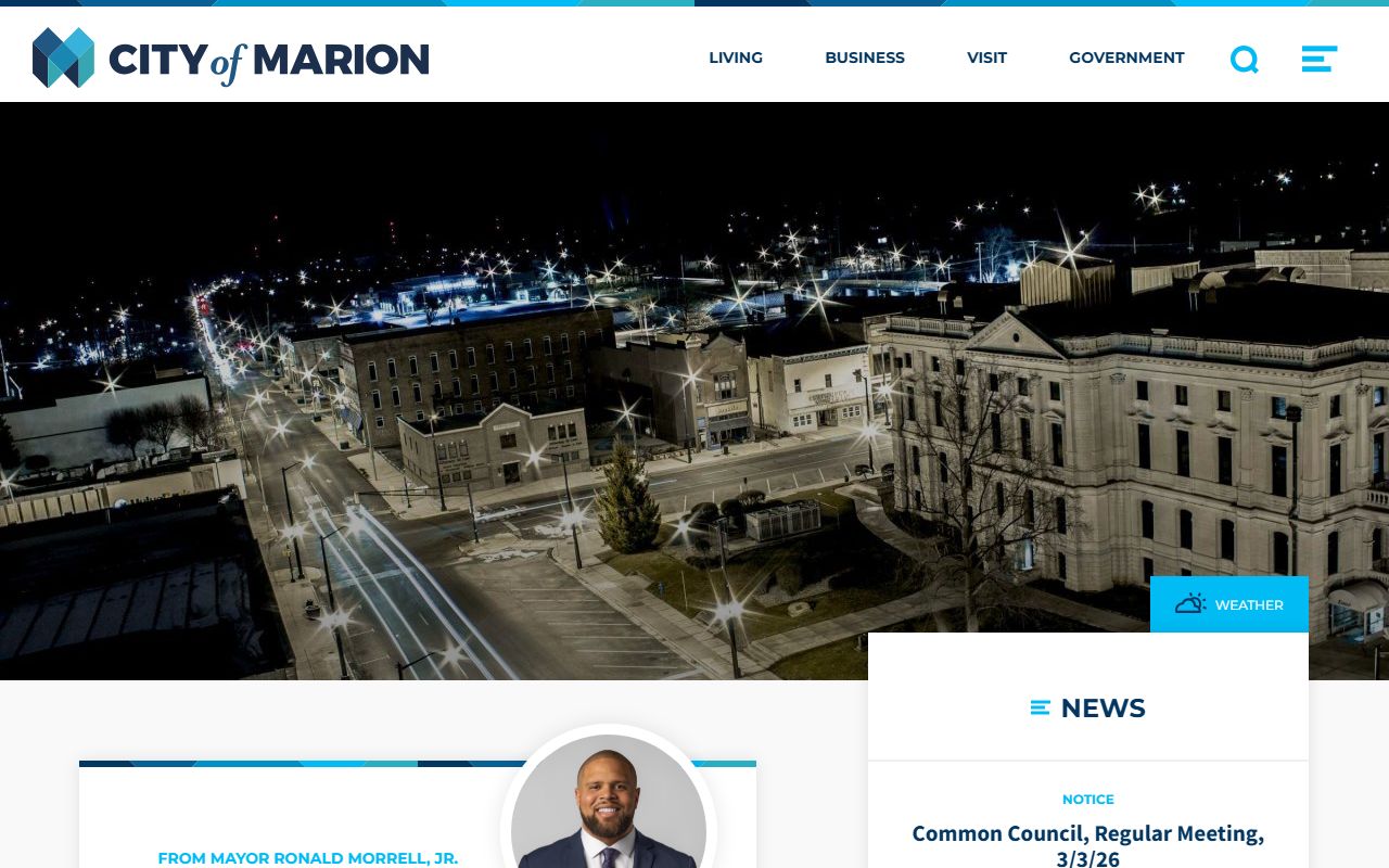 Marion Indiana city government website for bankruptcy records information
