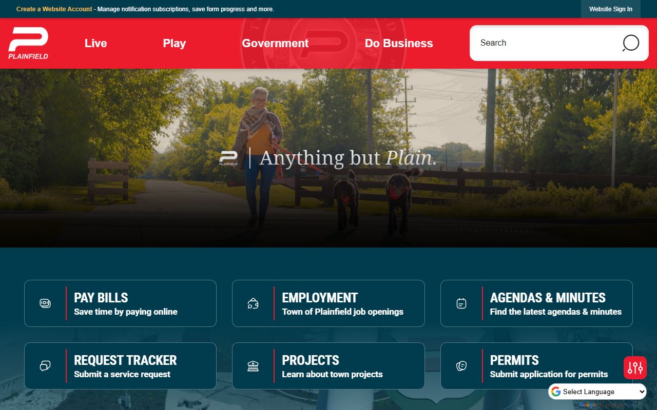 Plainfield Indiana town government website for bankruptcy records information