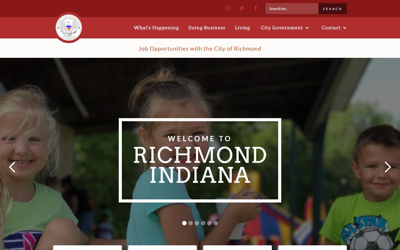 Richmond Indiana city government website for bankruptcy records information