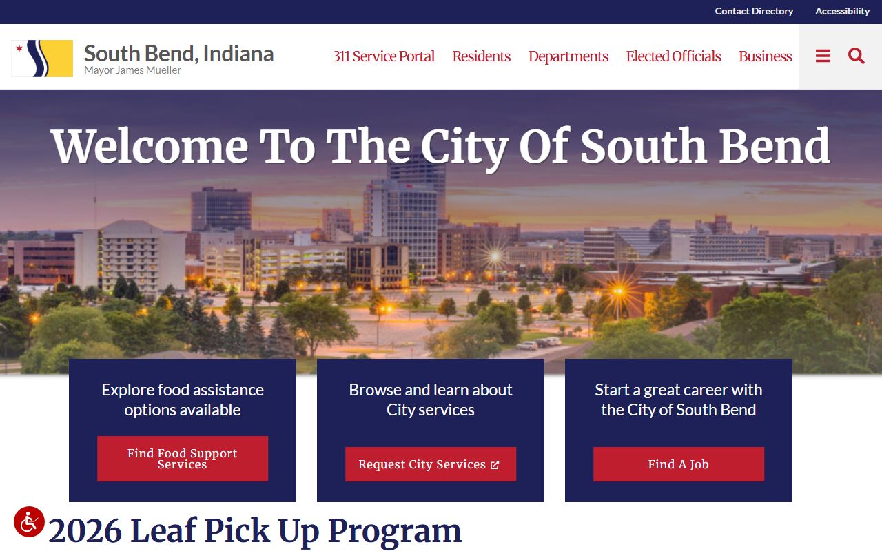 South Bend Indiana city government website for bankruptcy records information
