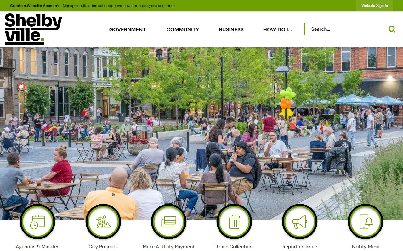 Shelbyville Indiana city government website for bankruptcy records information