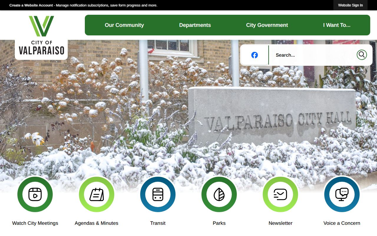 Valparaiso Indiana city government website for bankruptcy records information