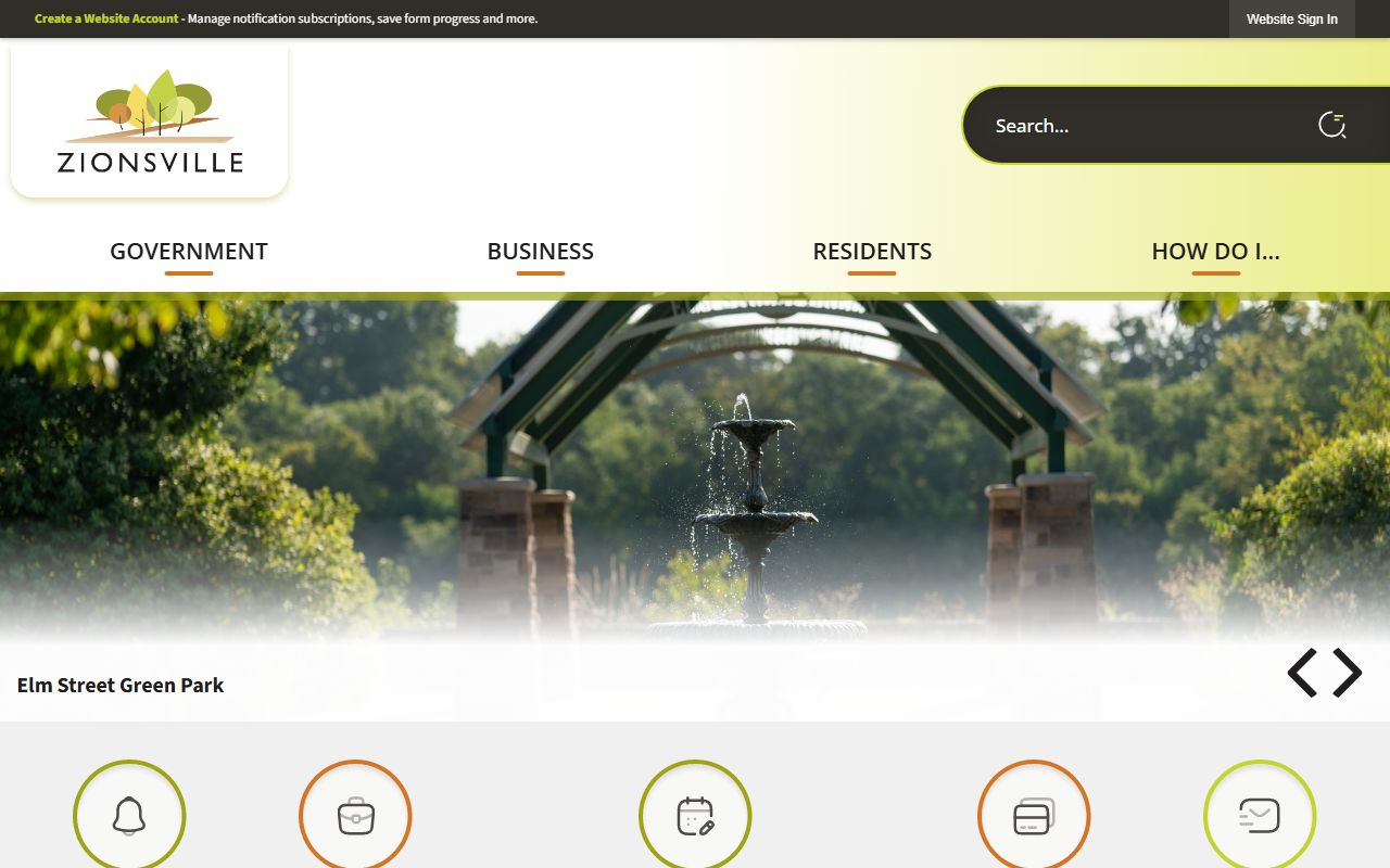 Zionsville Indiana town government website for bankruptcy records information